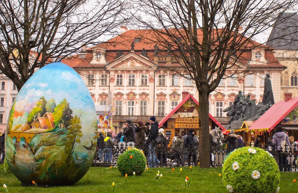 Best spring break trips in Europe: Easter market at Old Town Square in Prague